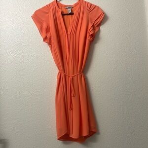 H&M Vibrant Orange Midi Dress
